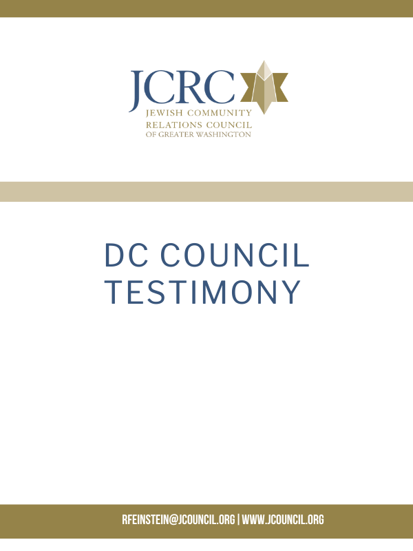 DC Council Testimonies