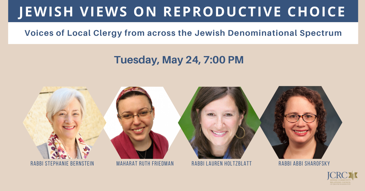 Jewish Views on Reproductive Choice Webinar