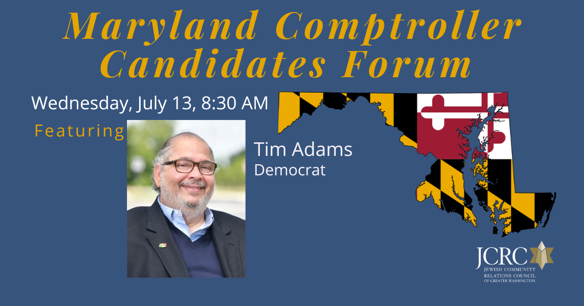Maryland Comptroller Candidates Forum: Tim Adams