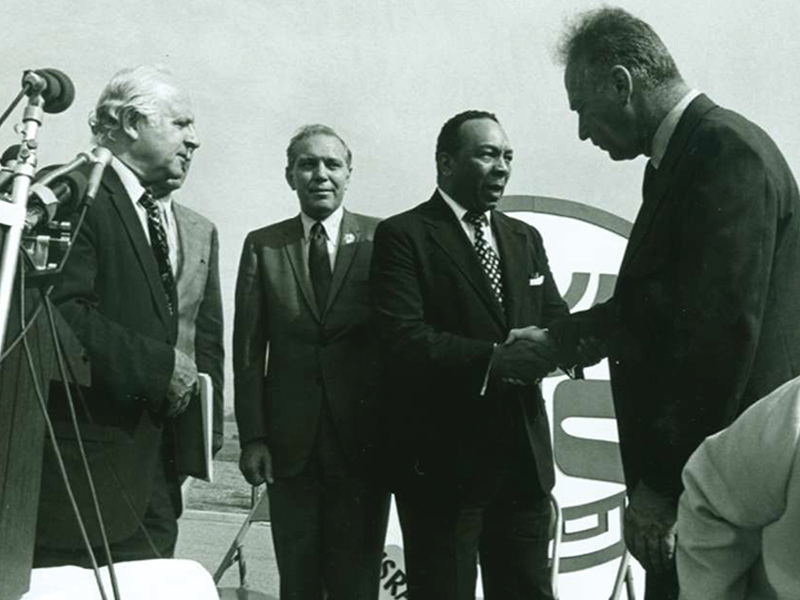 1973 celebrating Israel's 25th anniversary with Yitzhak Rabin and DC Mayor Walter Washington